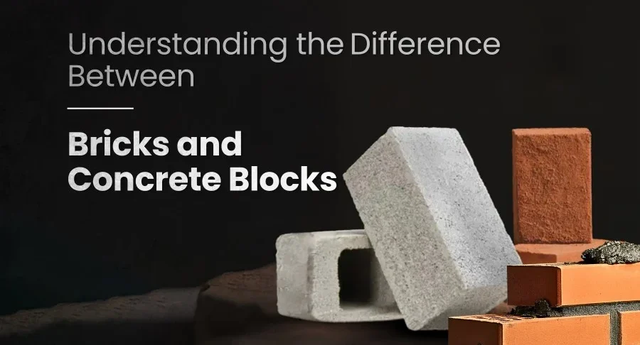 Difference between Bricks and Concrete Blocks